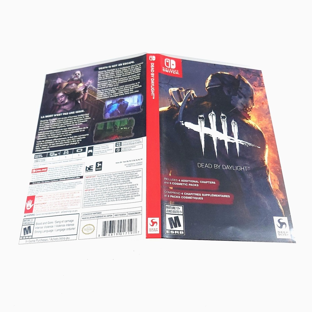 Dead By Daylight Nintendo Switch Original Box Case Replacement